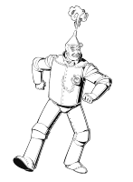 A coloring page of the wizard of oz